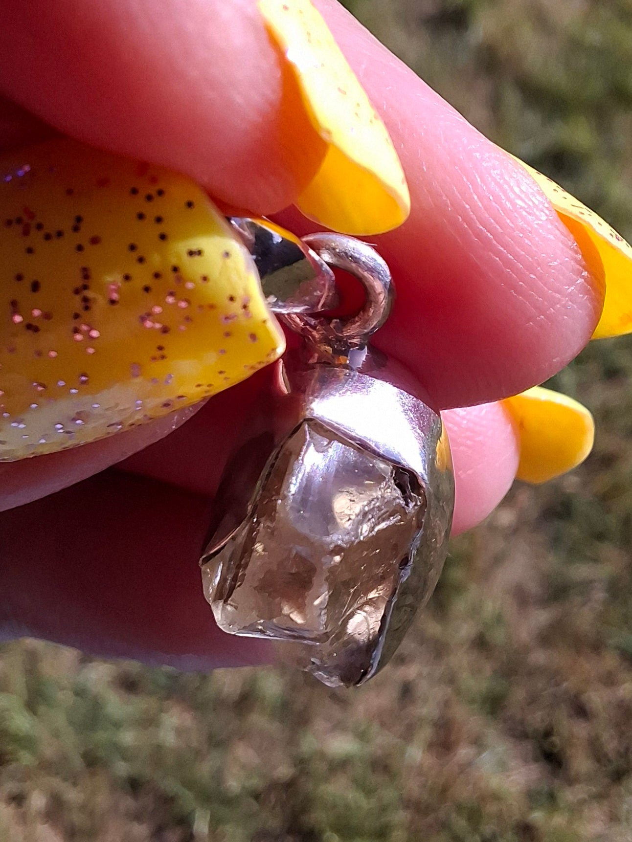Libyan Desert Glass Pendant, 925 Silver, Tektite (Ref: LP97)
