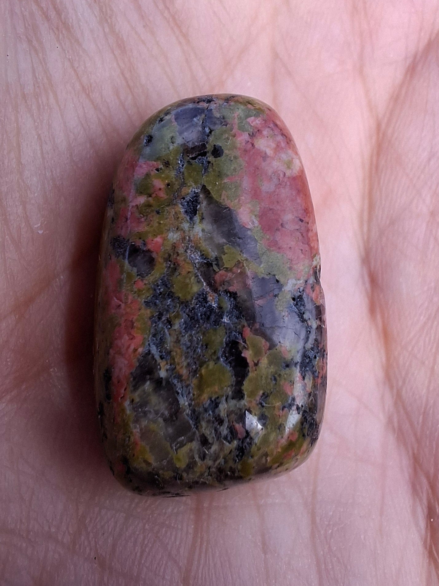 Unakite, Tumble Stone, Crystal (Ref: T179)