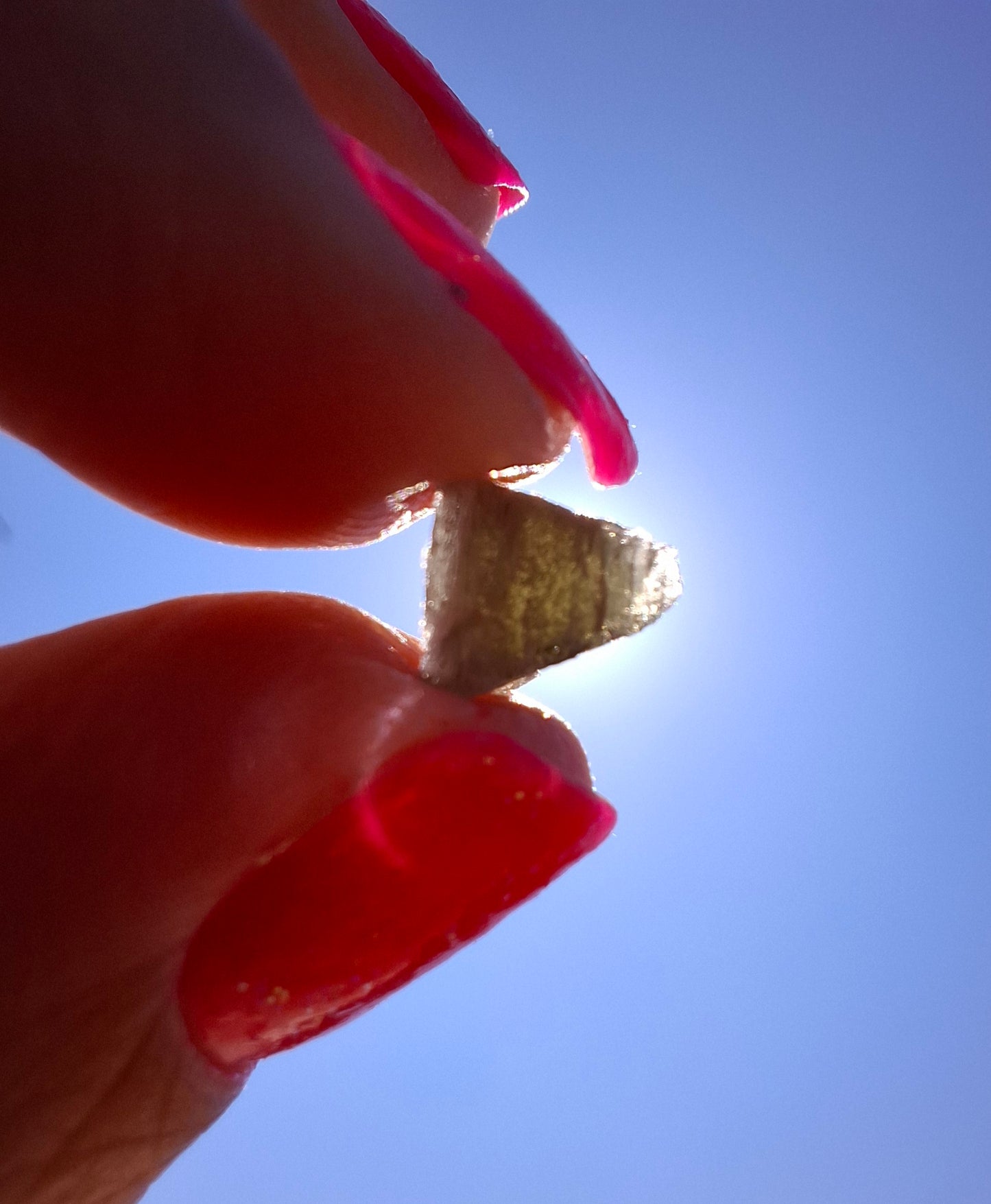 Moldavite Piece, SNOWFLAKE, FROSTED, BRUSNA, 0.36g, Tektite (Ref: 1506)