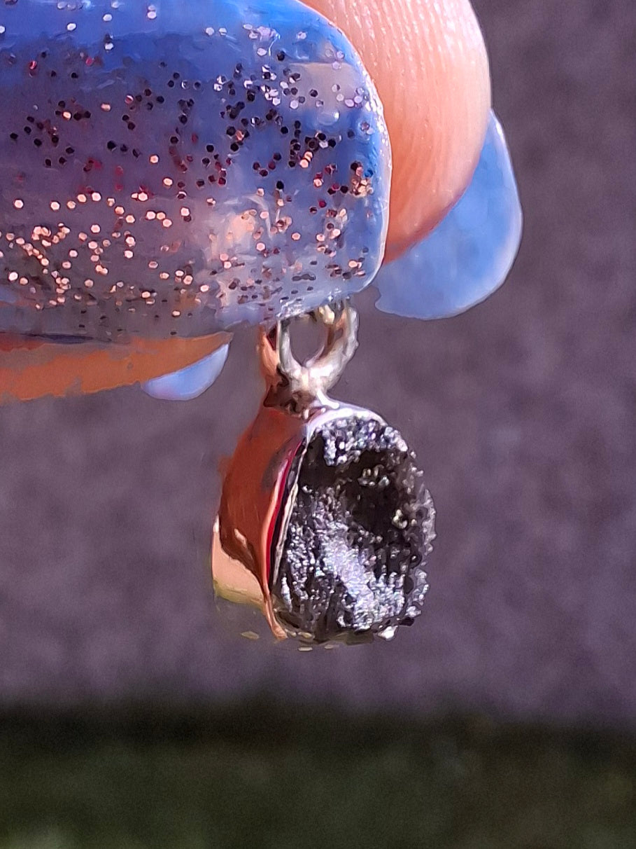 Moldavite Pendant, 925 Silver, Tektite (Ref: P56)