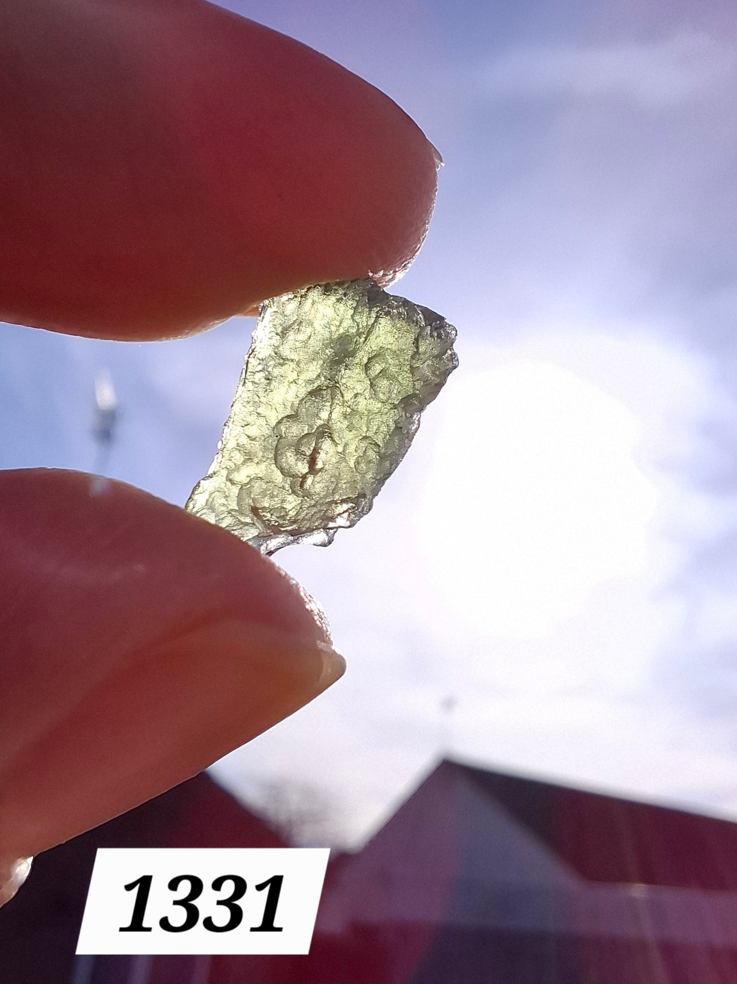 Moldavite Piece, 0.73g, Tektite (Ref: 1331)