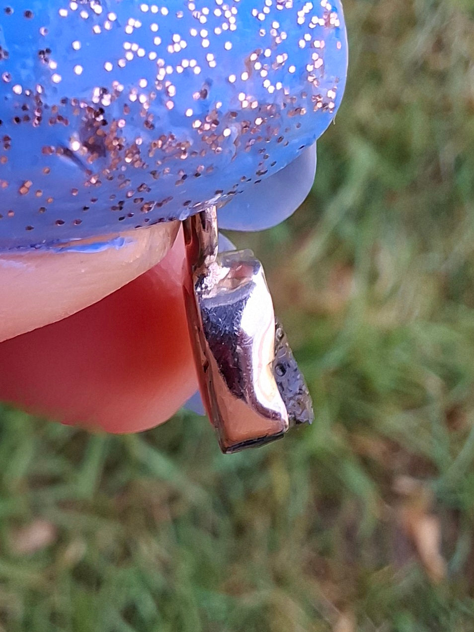 Moldavite Pendant, 925 Silver, Tektite (Ref: P49)