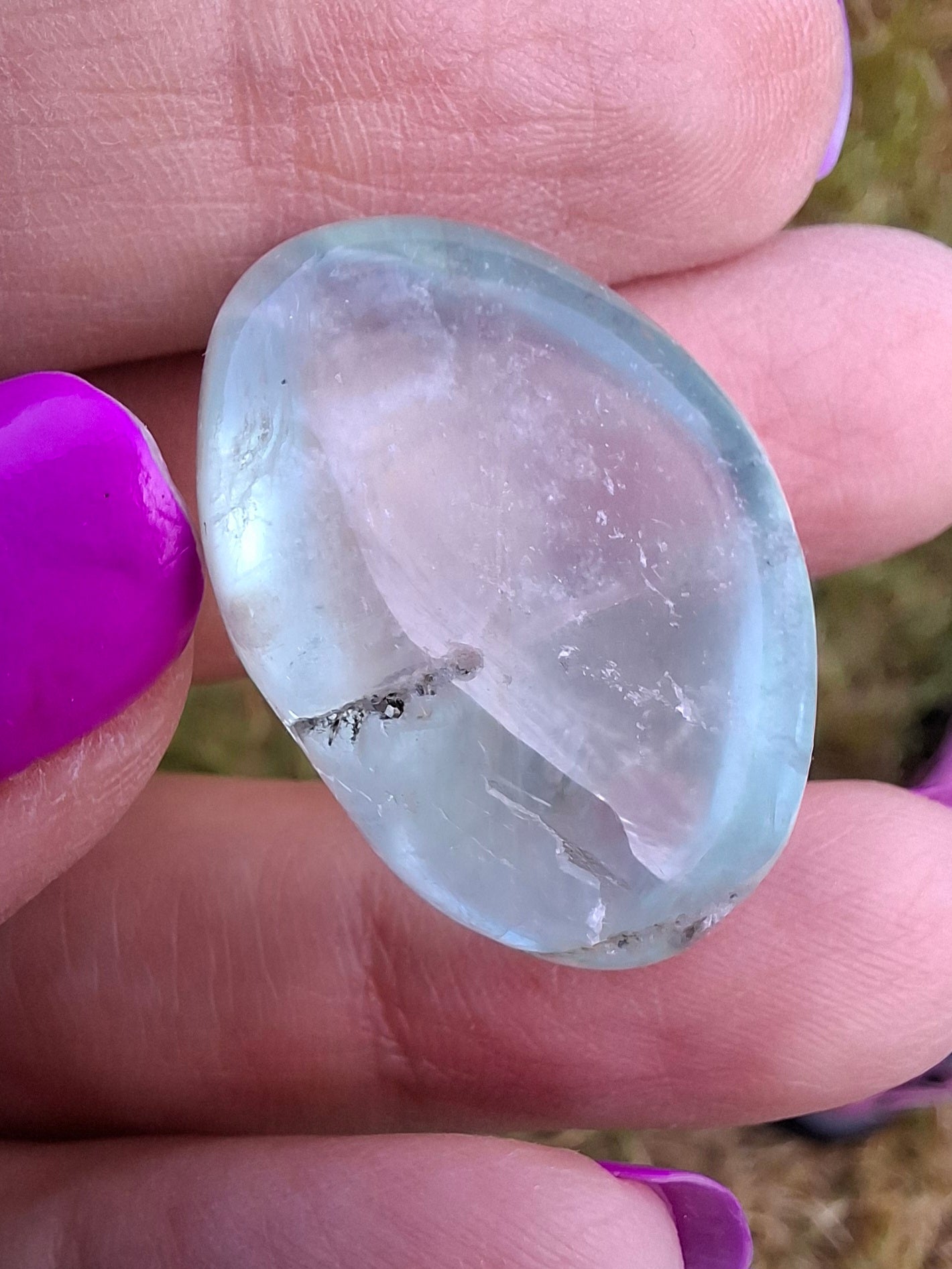 Fluorite, Tumble Stone, Crystal 🌈 (Ref: T47)