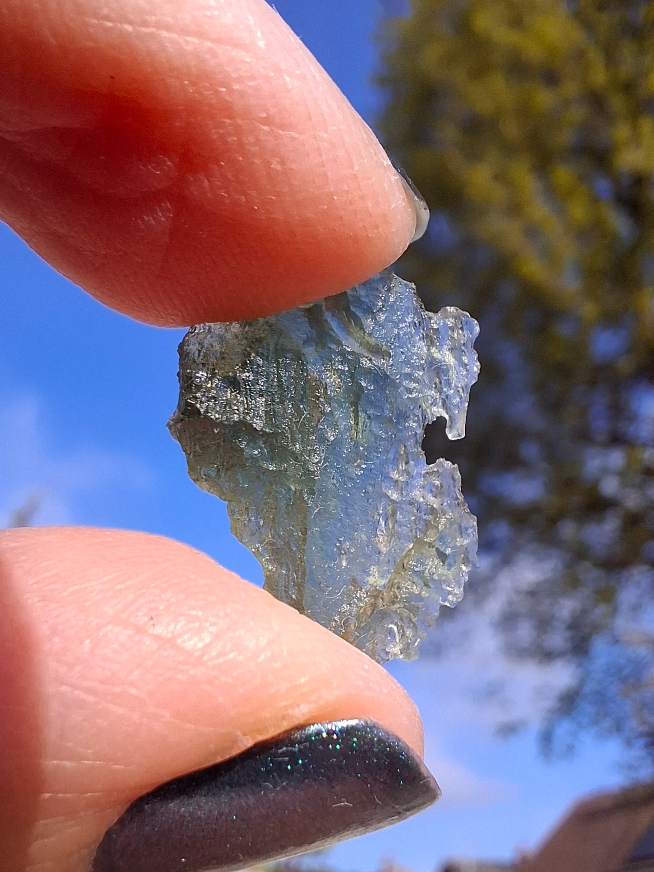 Moldavite Piece, 0.80g, Tektite (Ref: 1397)