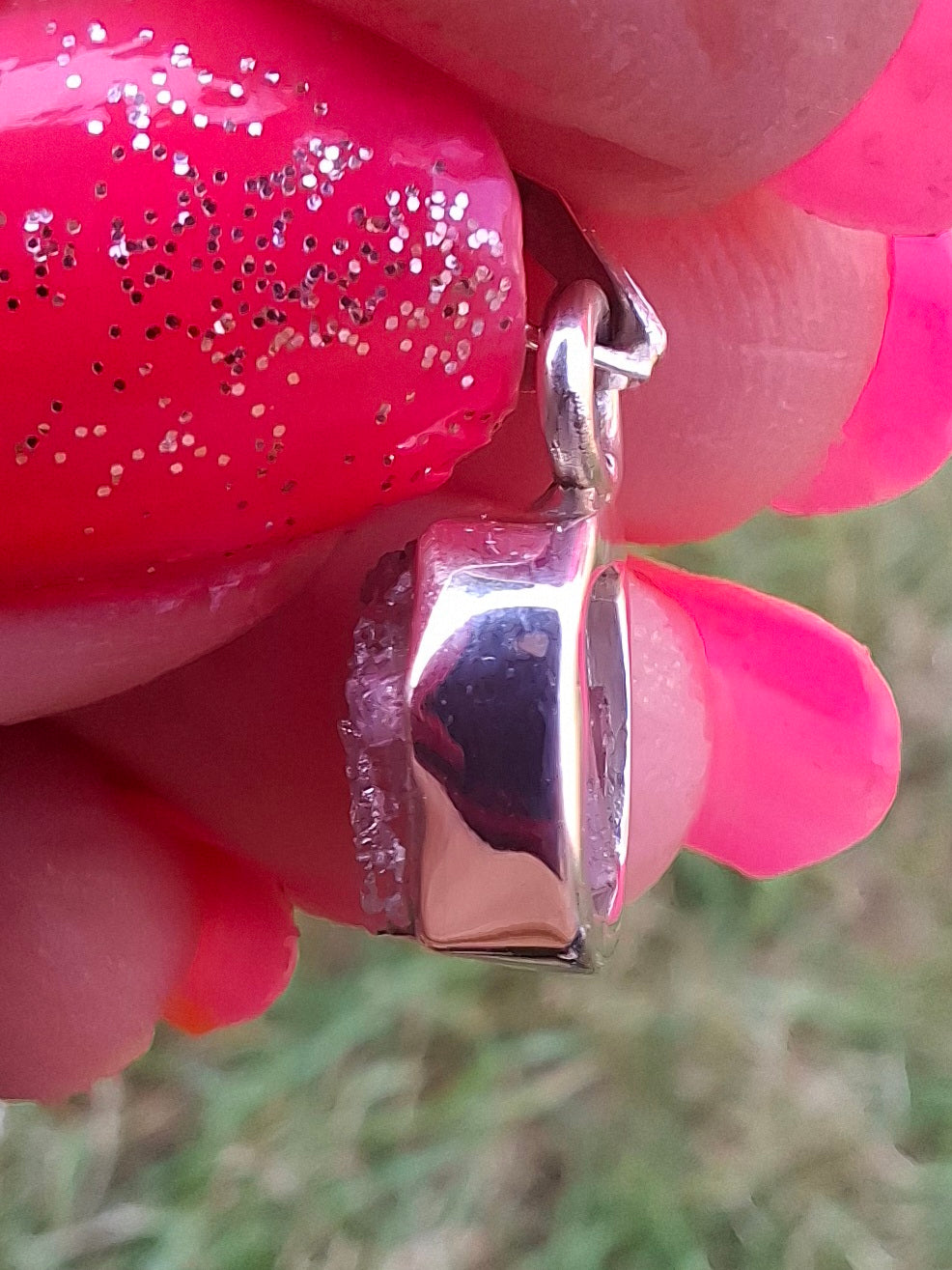 Pink Tourmaline Pendant, 925 Silver, Crystal (Ref: PT76)
