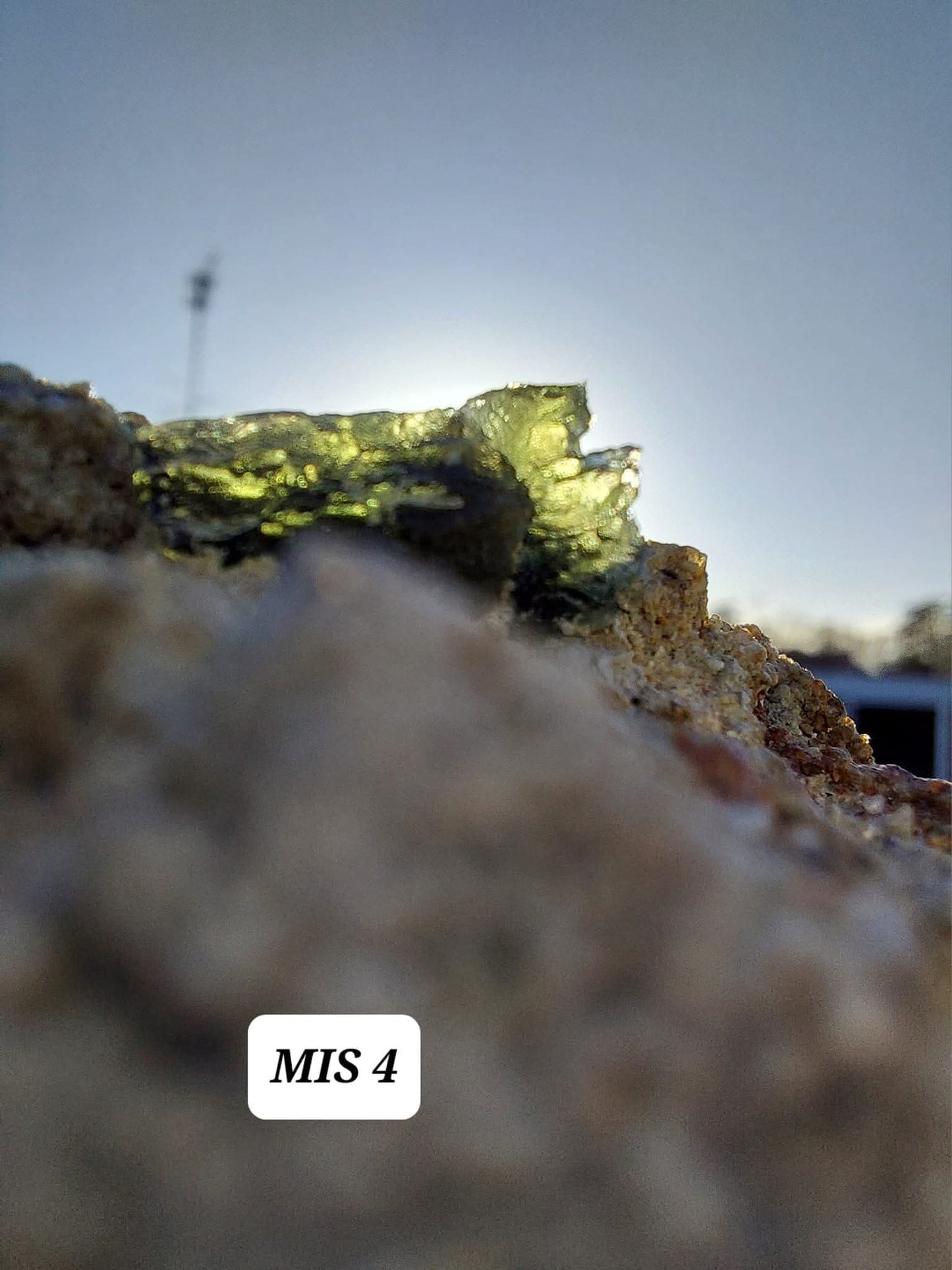 Moldavite In-Situ (in matrix), Besednice, Est- 2g, Tektite (Ref: MIS4)