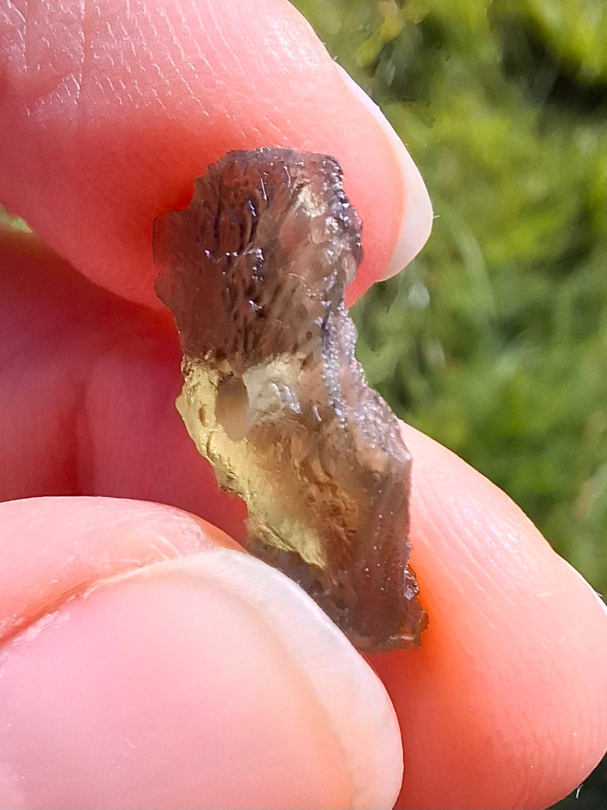 DRILLED, Moldavite Piece, 0.90g, Tektite (Ref: D14)