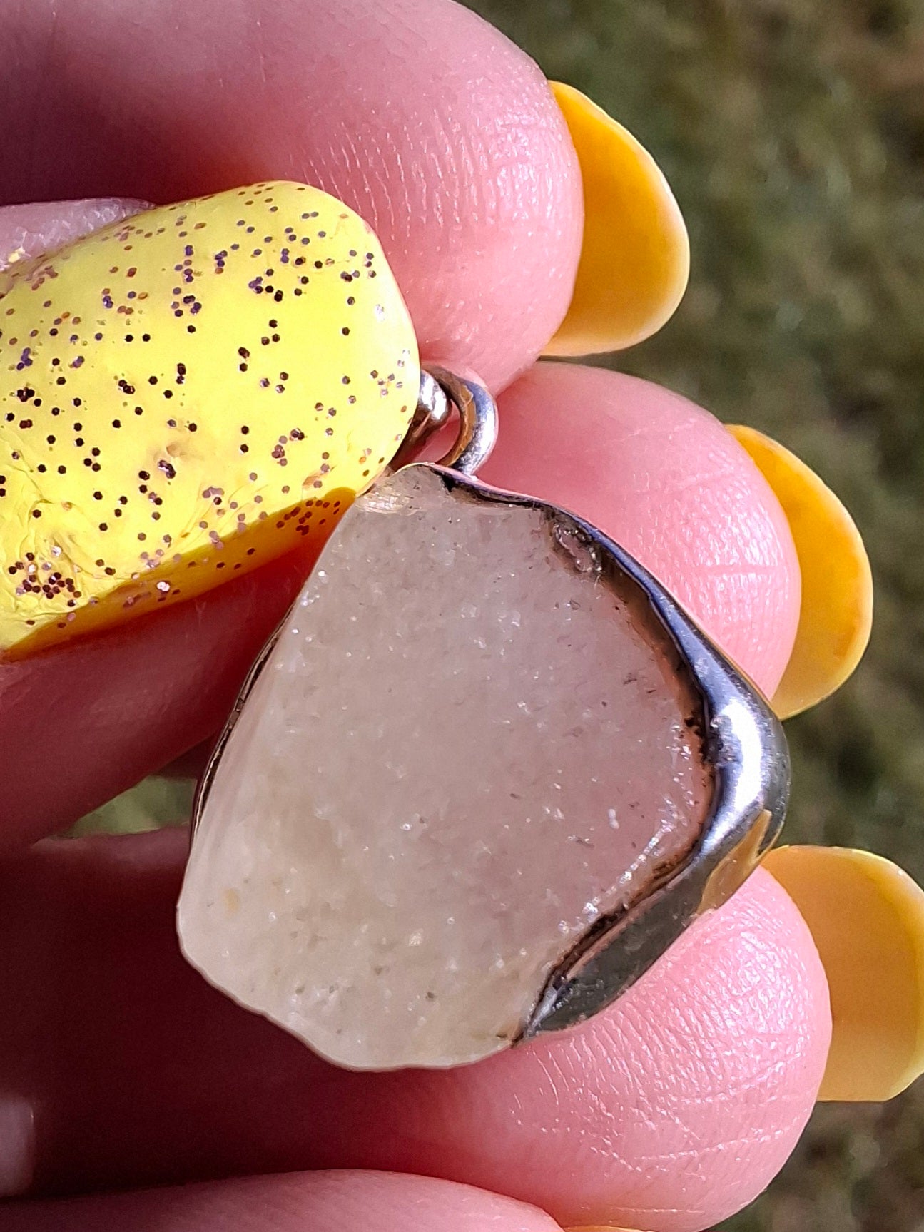 Libyan Desert Glass Pendant, 925 Silver, Tektite (Ref: LP104)