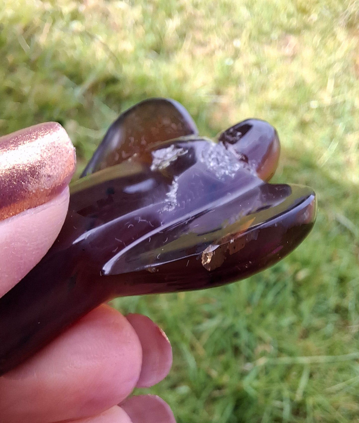 Red Amber Angel, 13.66g, Carving, Fossil (Ref: AA10)