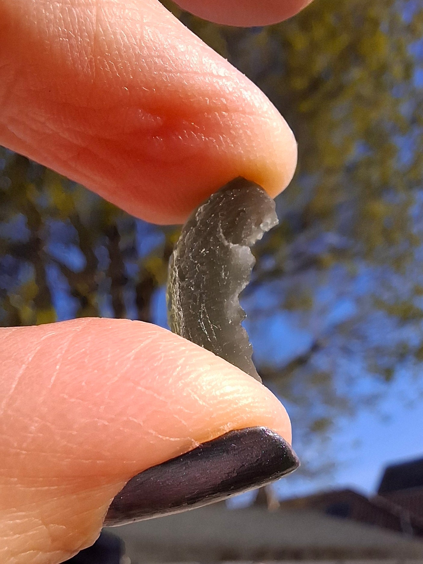 Moldavite Piece, 0.98g, Tektite (Ref: 1380)
