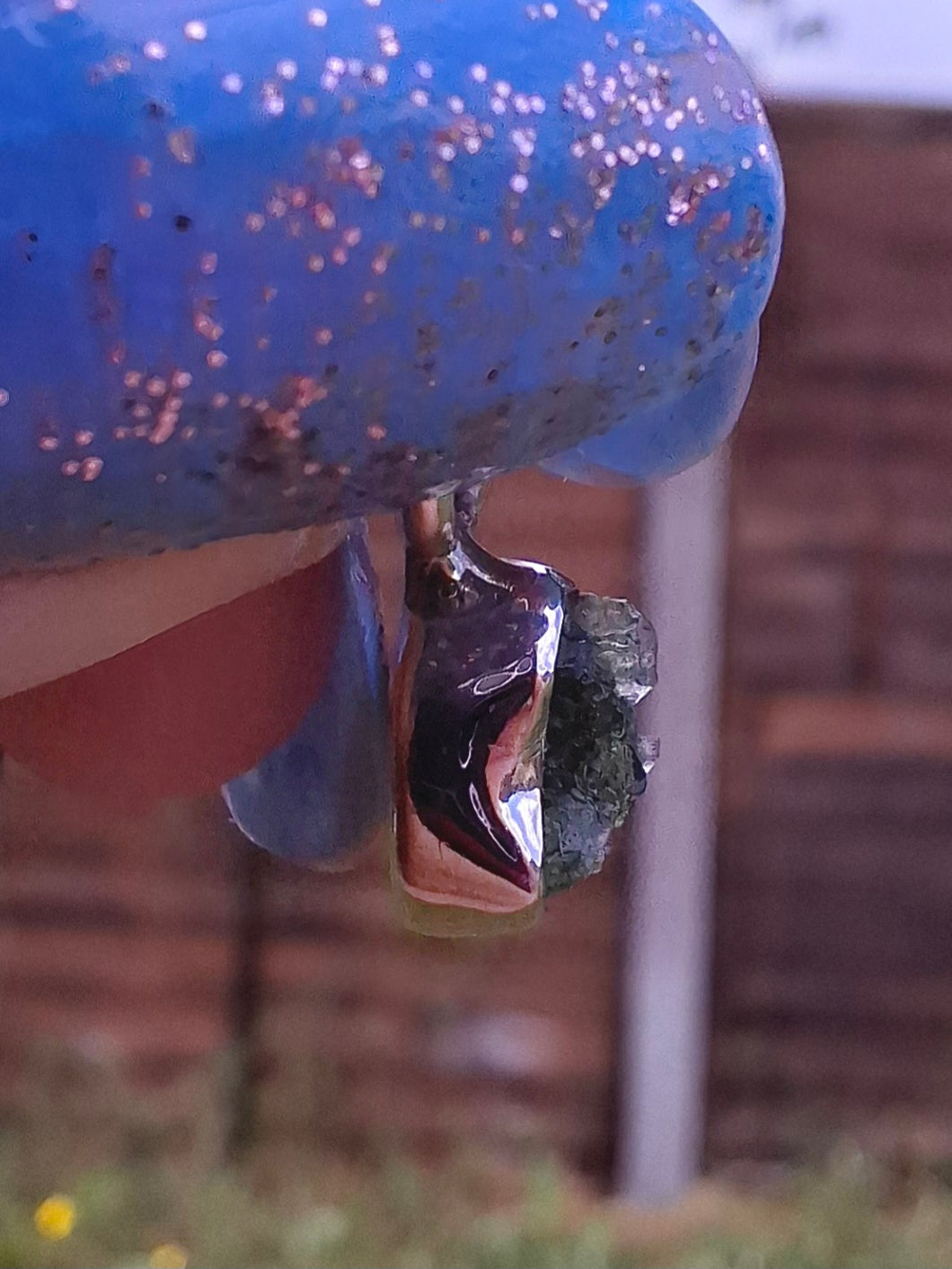 Moldavite Pendant, 925 Silver, Tektite (Ref: P66)