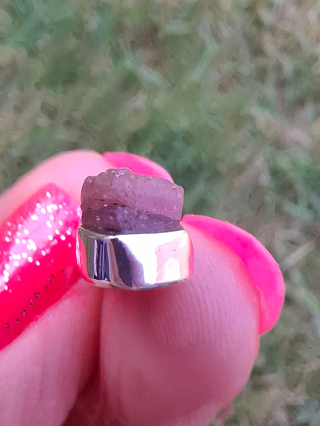 Pink Tourmaline Pendant, 925 Silver, Crystal (Ref: PT95)