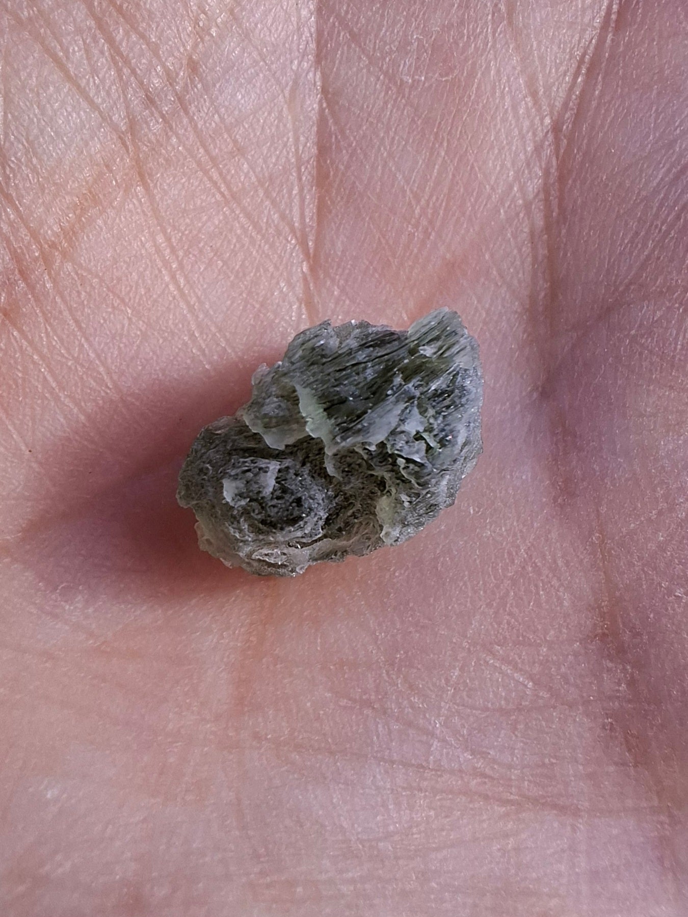 Moldavite Piece, SNOWFLAKE, FROSTED, BRUSNA, Tektite (Ref: 1492)