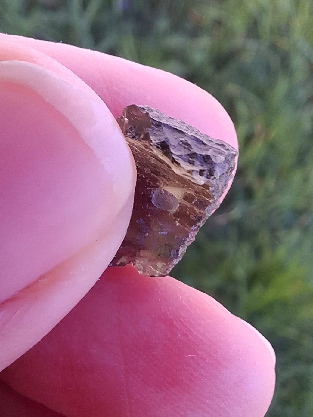 DRILLED, Moldavite Piece, 0.77g, Tektite (Ref: D29)