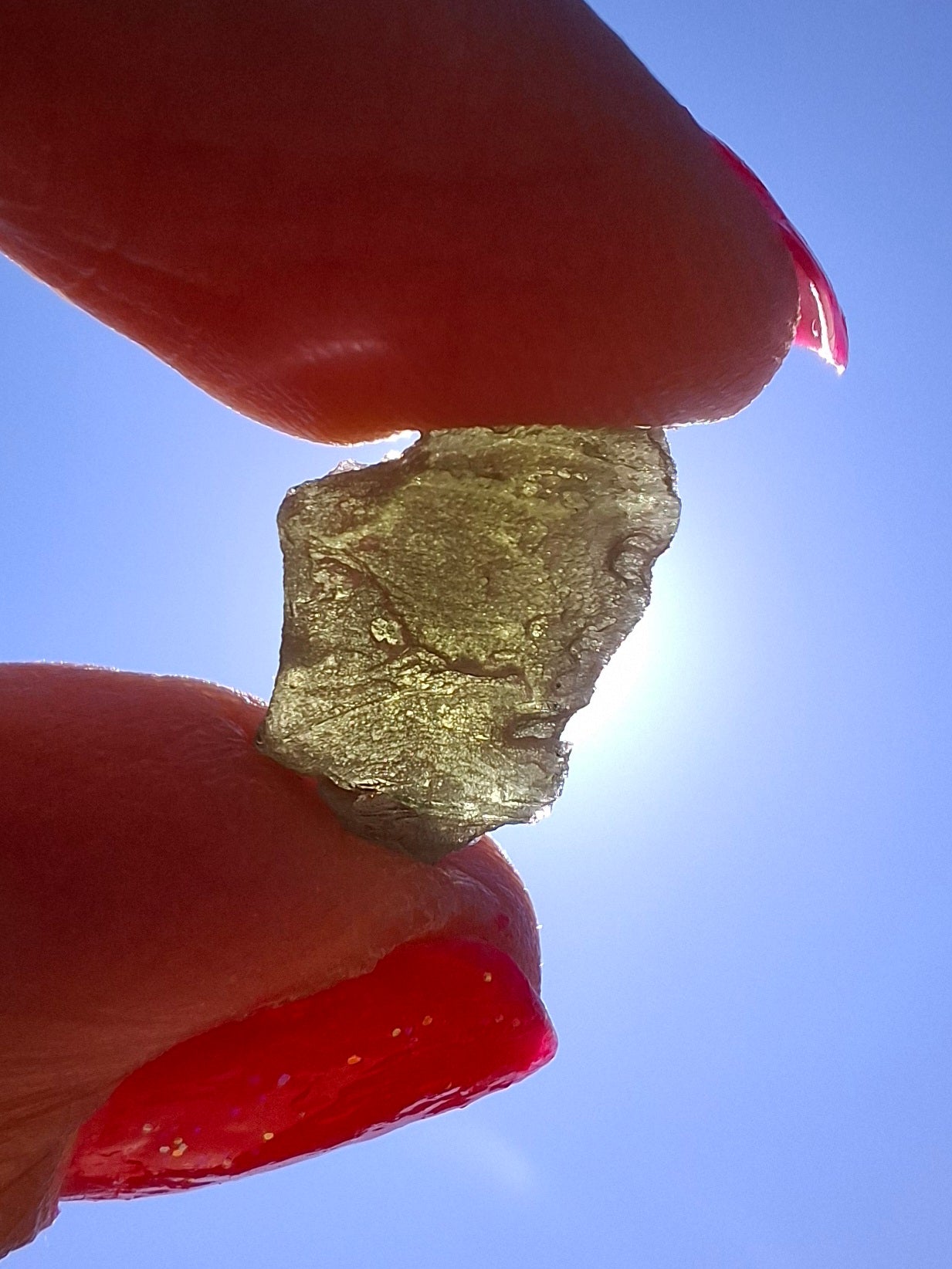 Moldavite Piece, SNOWFLAKE, FROSTED, BRUSNA, Tektite (Ref: 1493)