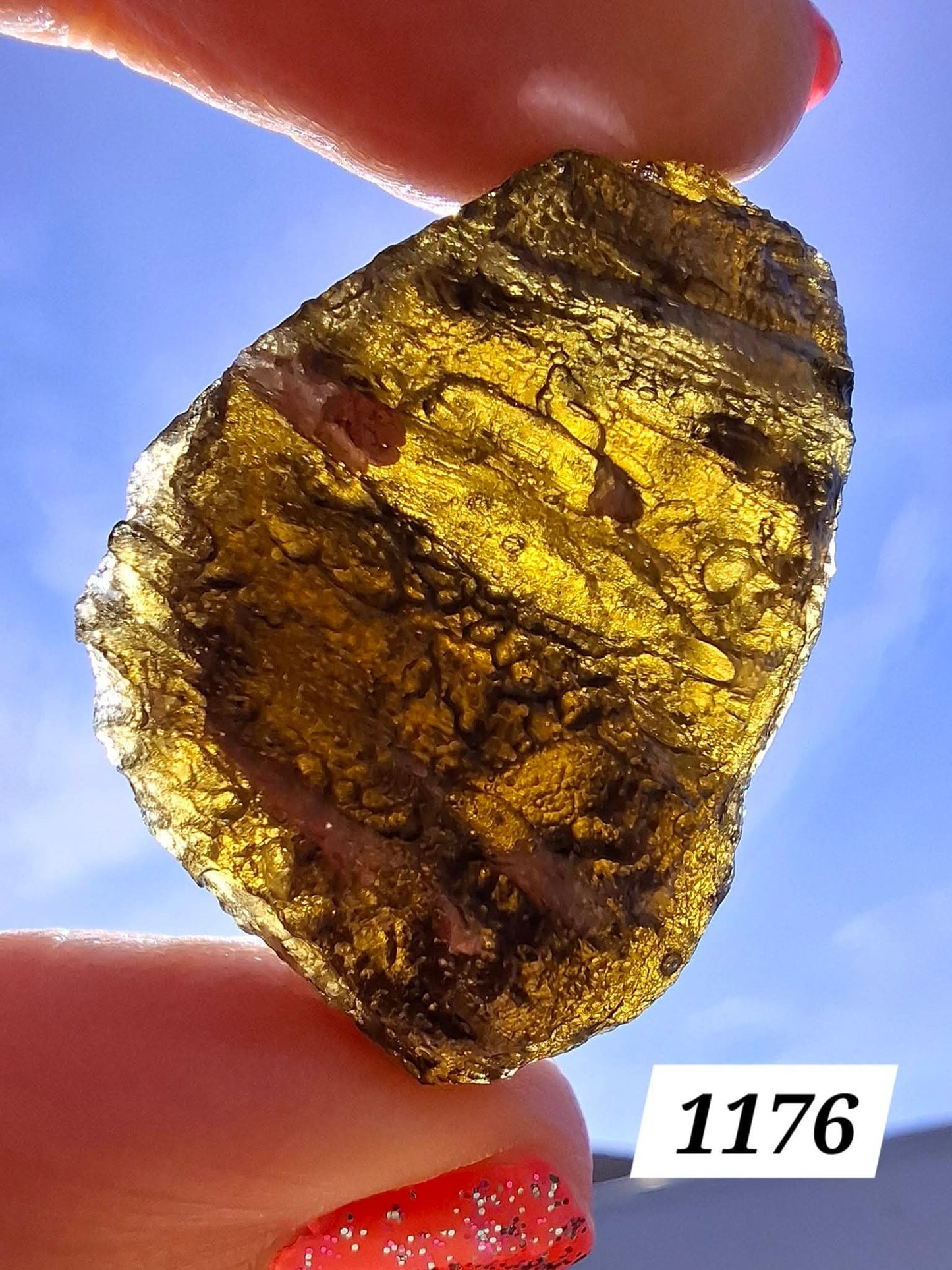 Moldavite Piece, JAKULE, 11.41g, Tektite (Ref: 1176)