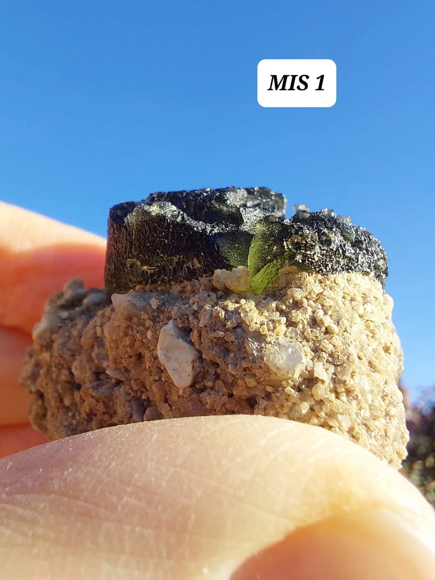 Moldavite In-Situ (in matrix), Besednice, Est-13g, Tektite (Ref: MIS1)