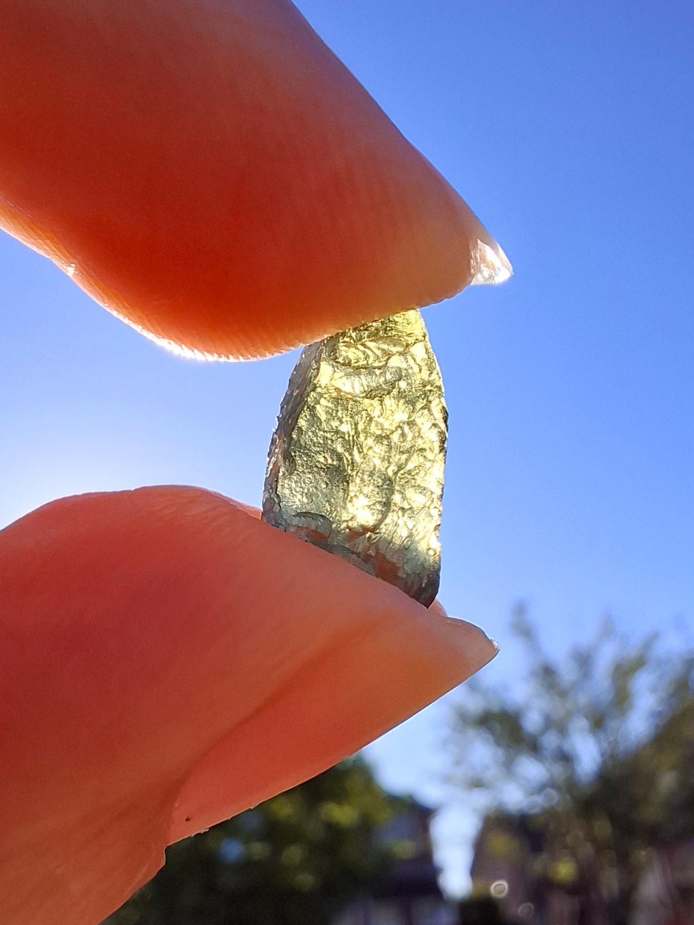 Moldavite Piece, 0.59g, Tektite (Ref: 1413)