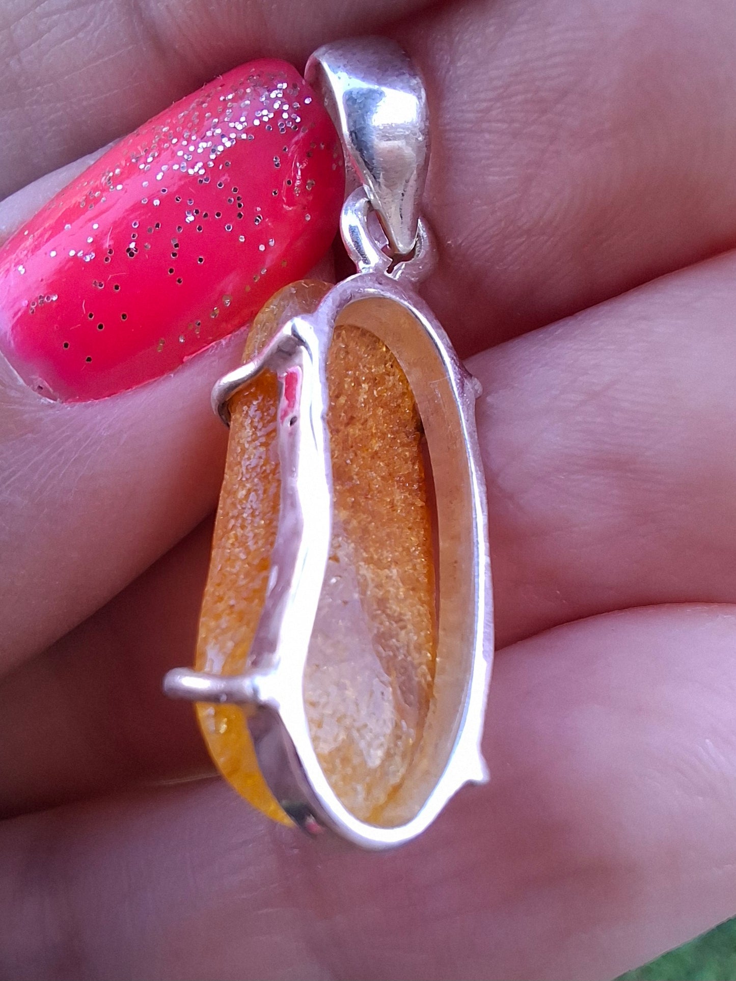 Baltic Amber Pendant, 925 Silver, Fossil (Ref: AP6)