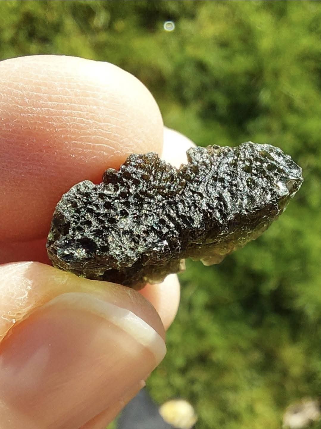 Moldavite Piece, CHLUM, 3.51g, Tektite (Ref: 1053)