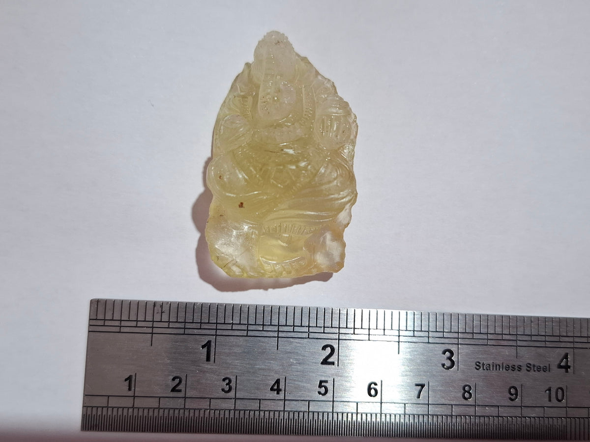 Libyan Desert Glass carving, GANESHA, 26.47g, Tektite (Ref: Ganesha1)