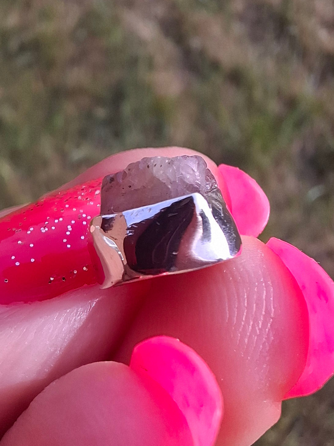 Pink Tourmaline Pendant, 925 Silver, Crystal (Ref: PT72)