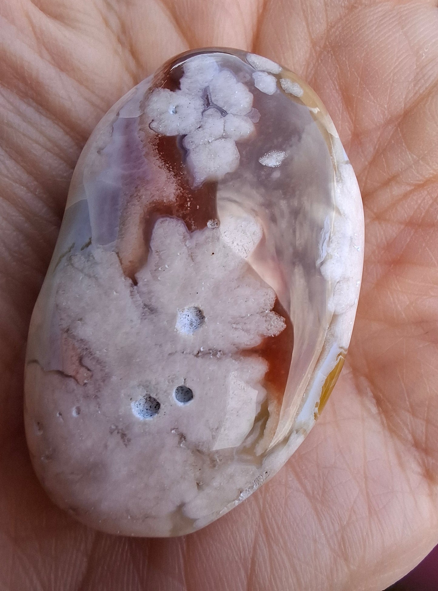 Flower Agate, Tumble Stone, Crystal (Ref: T69)