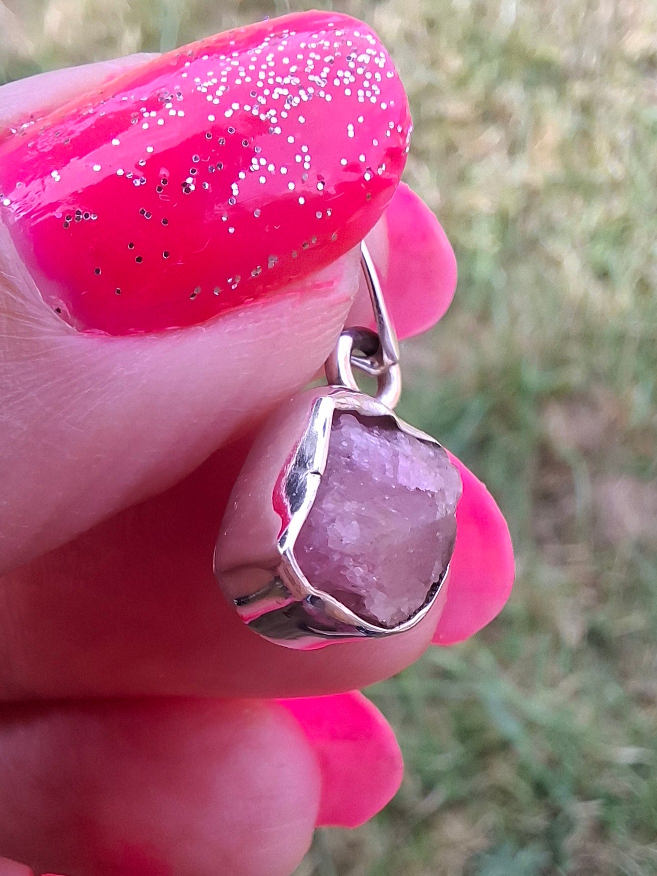Pink Tourmaline Pendant, 925 Silver, Crystal (Ref: PT82)