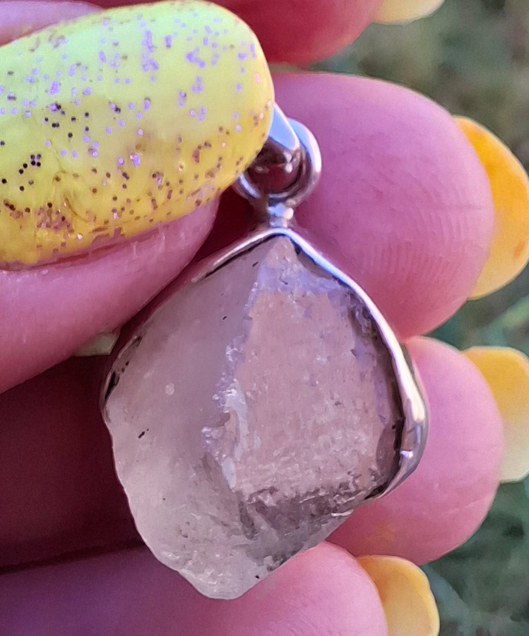 Libyan Desert Glass Pendant, 925 Silver, Tektite (Ref: LP104)