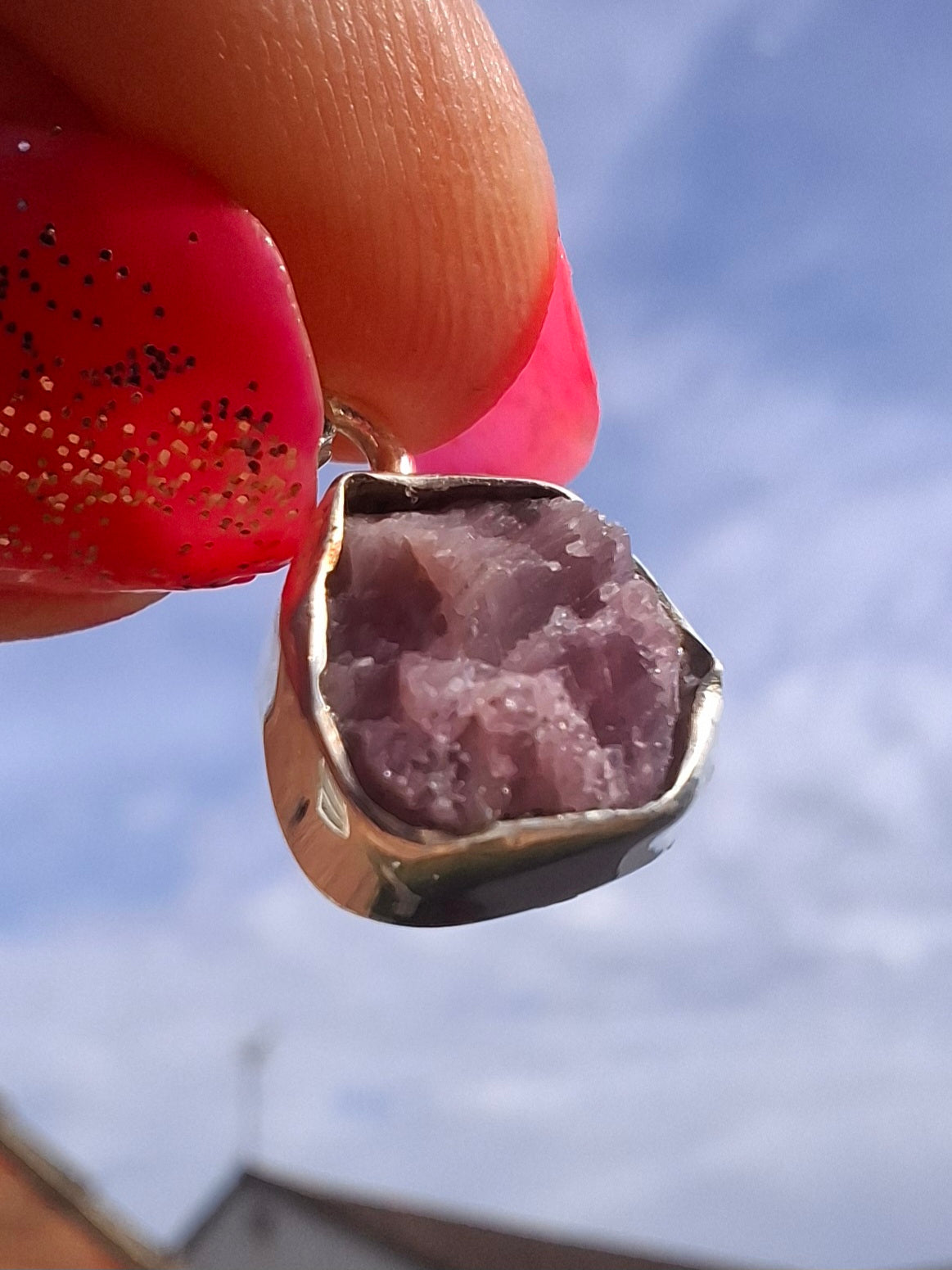 Punk Tourmaline Pendant, 925 Silver, Crystal (Ref: PT9)