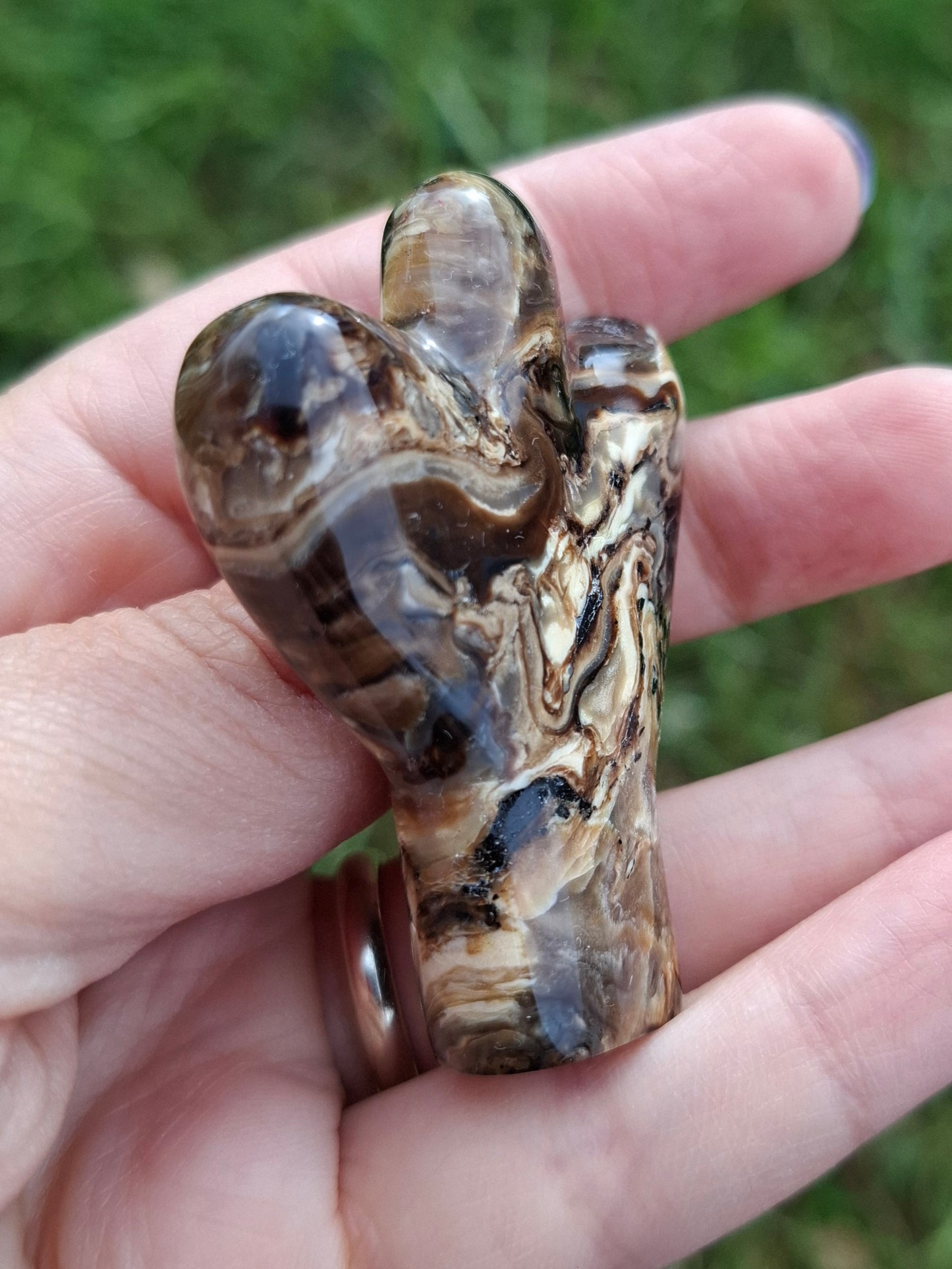 Red Amber Angel, 15.65g, Carving, Fossil (Ref: AA4)