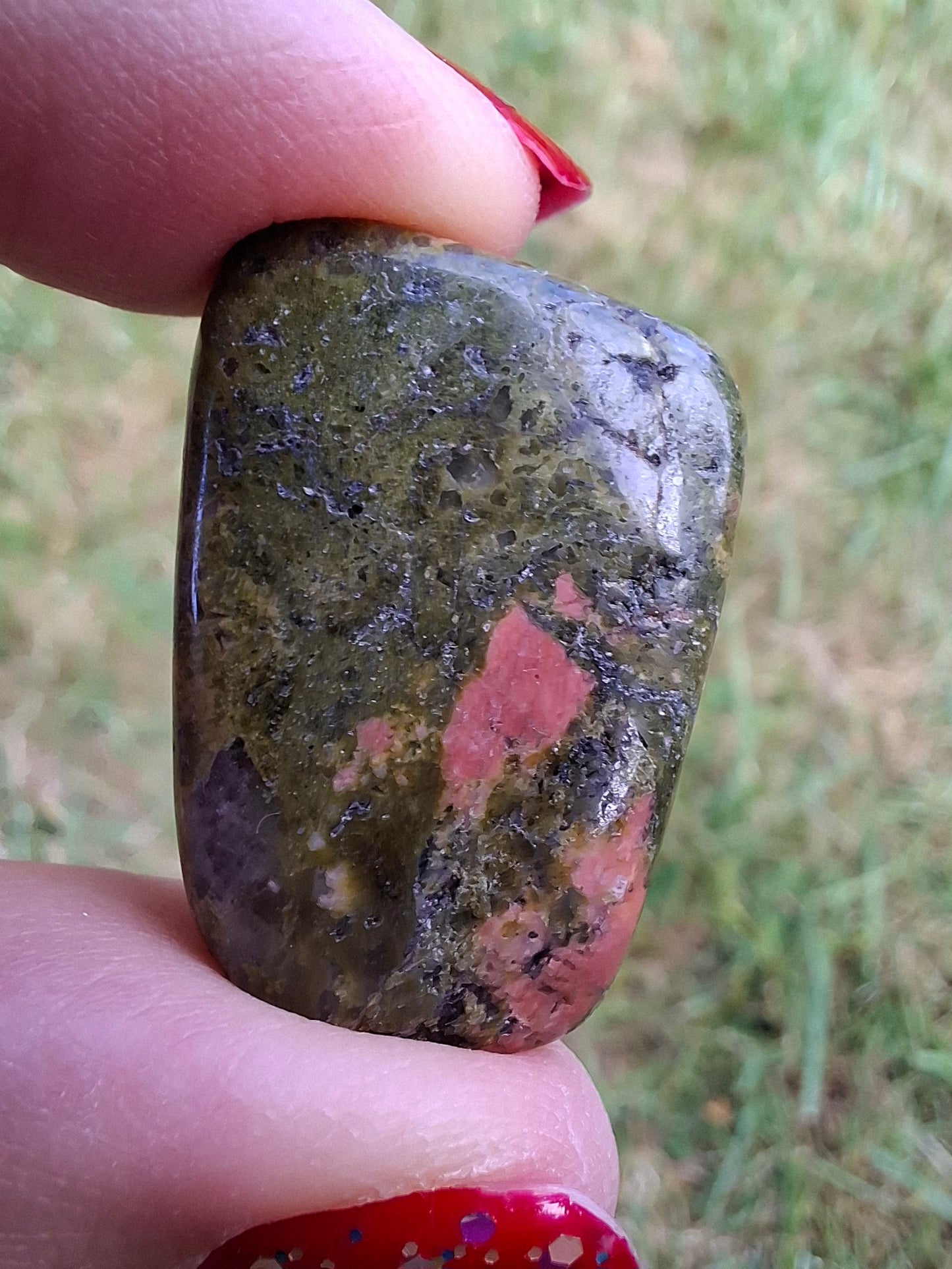 Unakite, Tumble Stone, Crystal (Ref: T184)