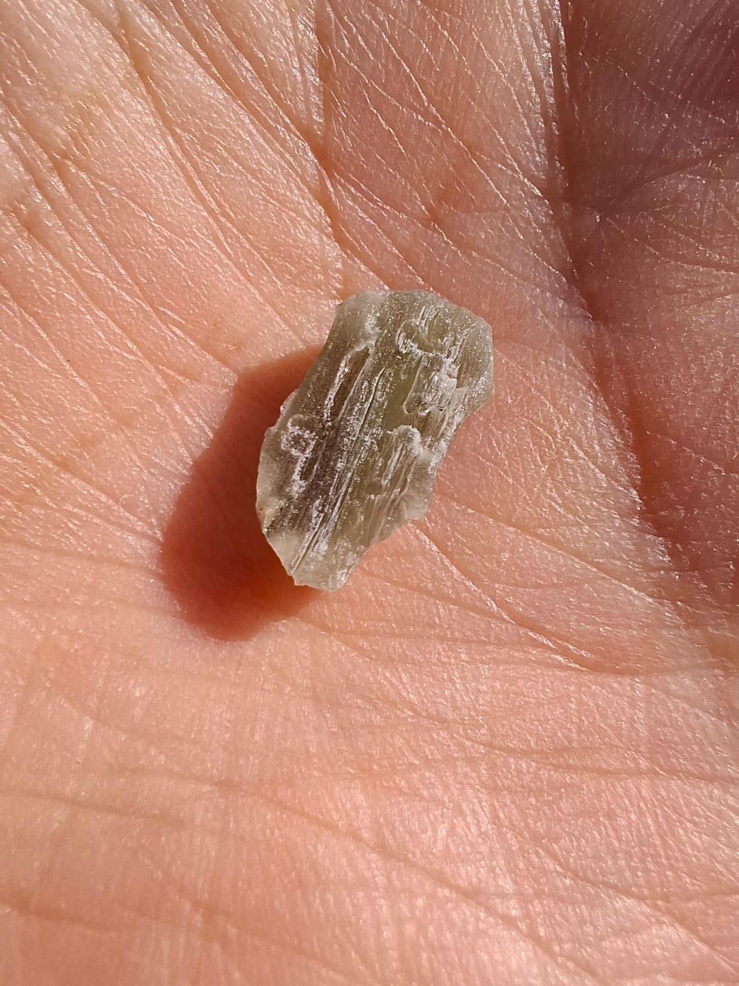 Moldavite Piece, SNOWFLAKE, FROSTED, BRUSNA, Tektite (Ref: 1494)