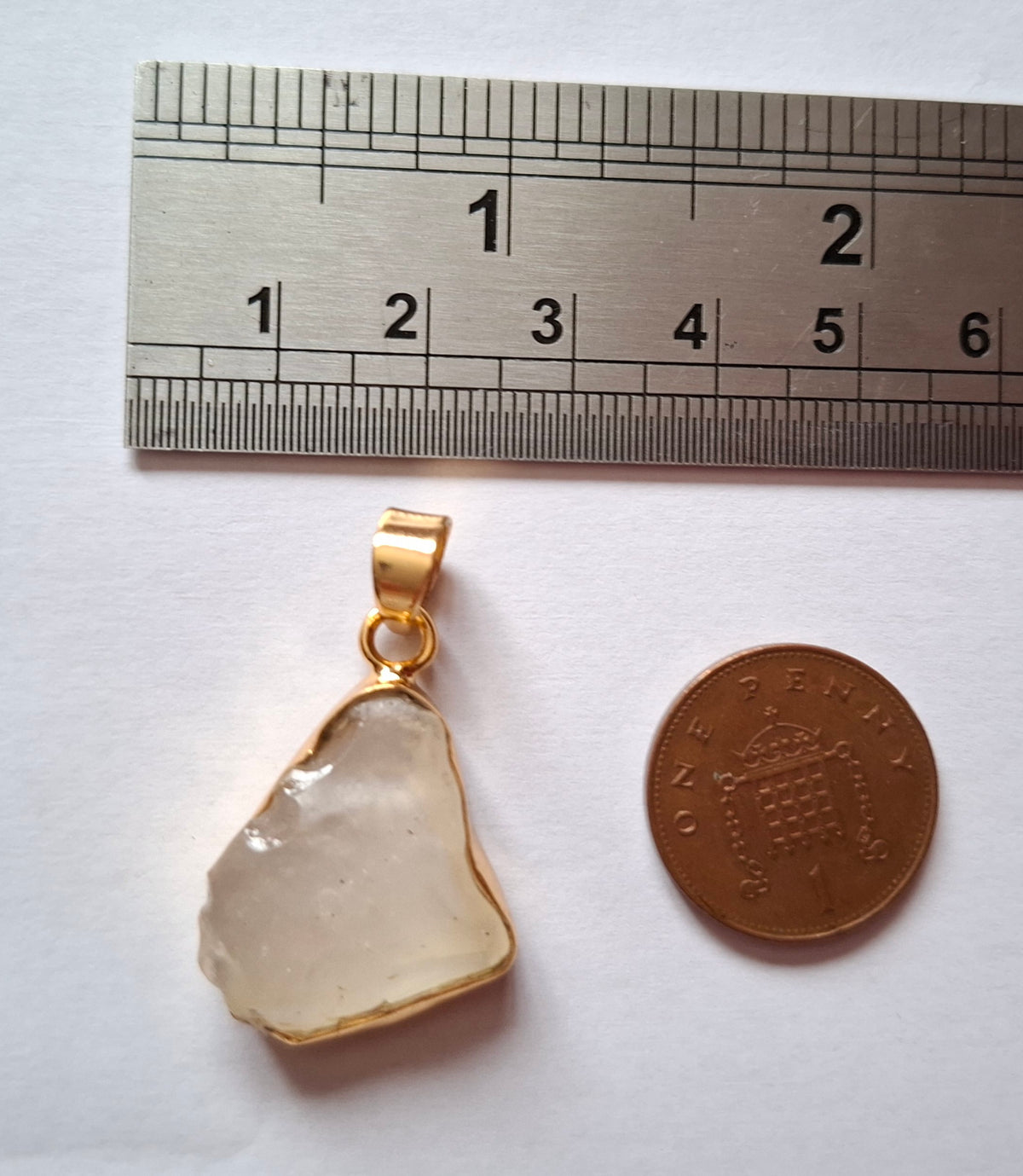 Libyan Desert Glass Pendant, 14K GOLD Plated, Tektite (Ref: LP121)