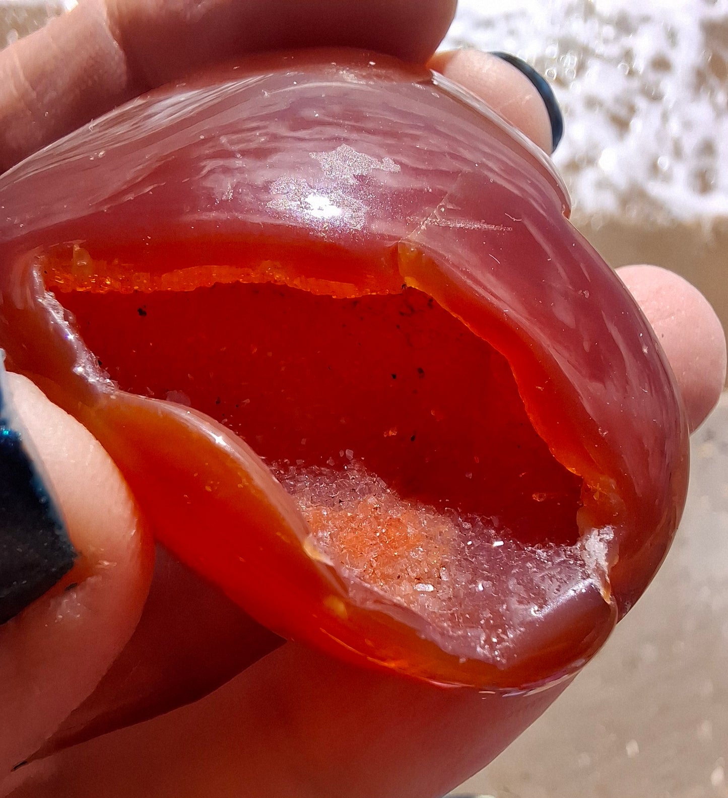 Druzy Carnelian Heart, Crystal (Ref:DCH2)