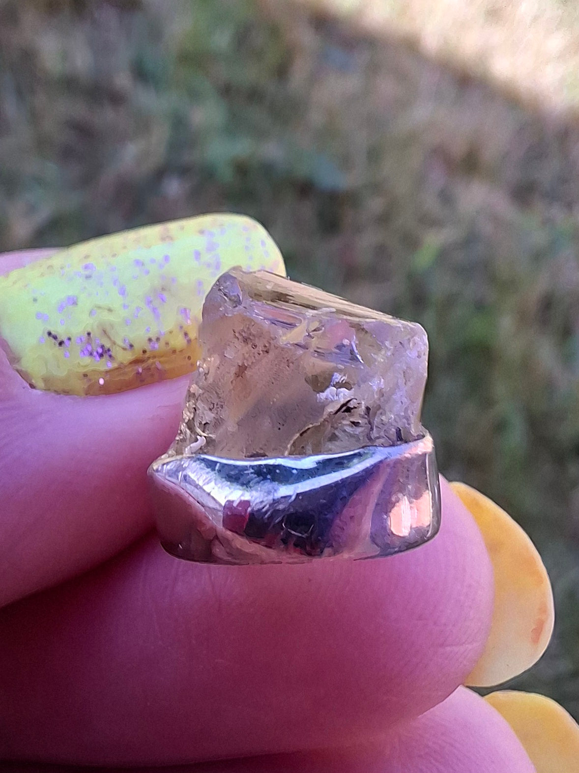 Libyan Desert Glass Pendant, 925 Silver, Tektite (Ref: LP105)