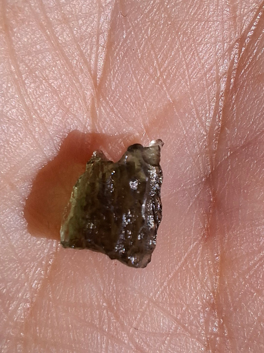 Moldavite small Piece, 0.40g, Tektite (Ref: 1458)