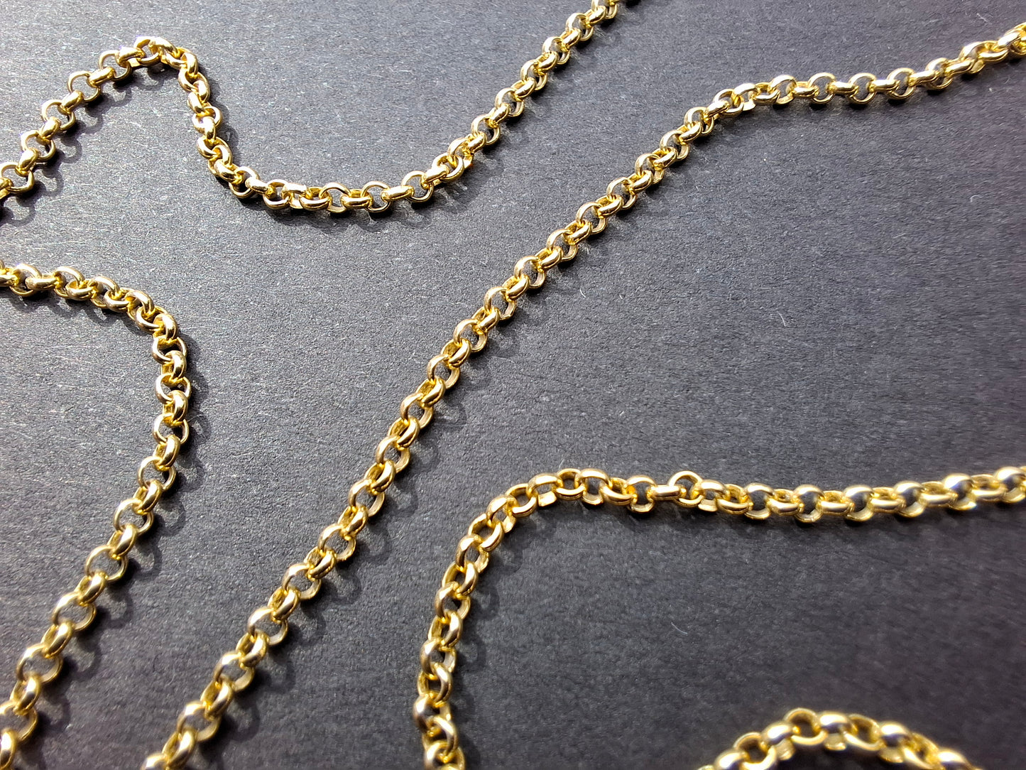 Round Belcher GOLD PLATED, 1.6mm, 18 inch CHAIN (Ref: Chain-2)