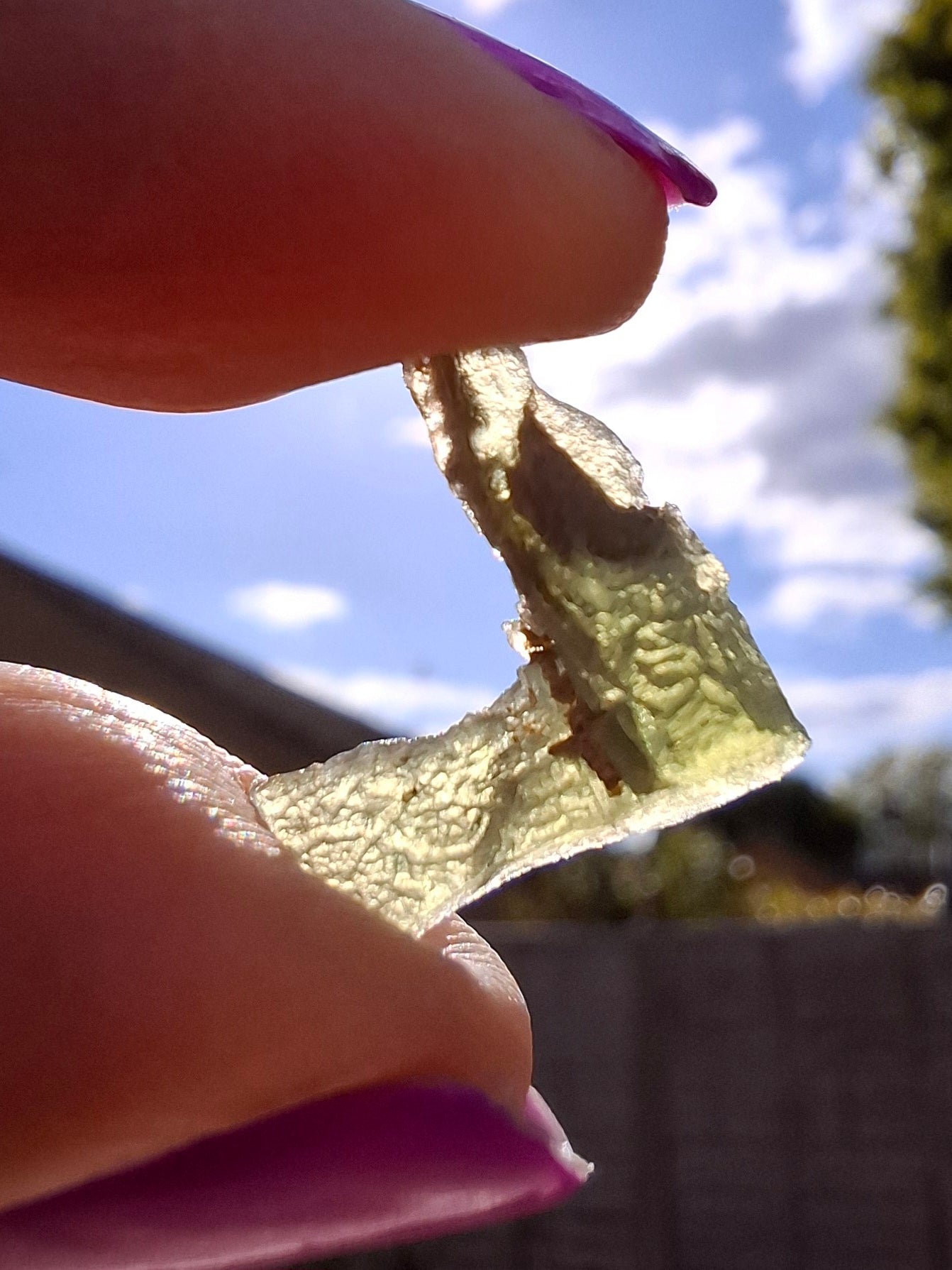 Moldavite Piece, 0.66g, Tektite (Ref: 1436)