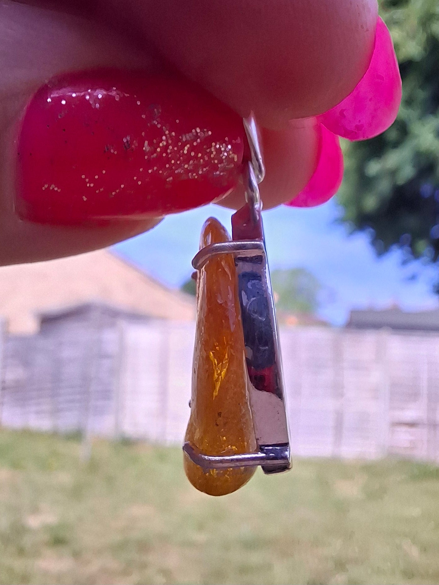 Baltic Amber Pendant, 925 Silver, Fossil (Ref: AP11)