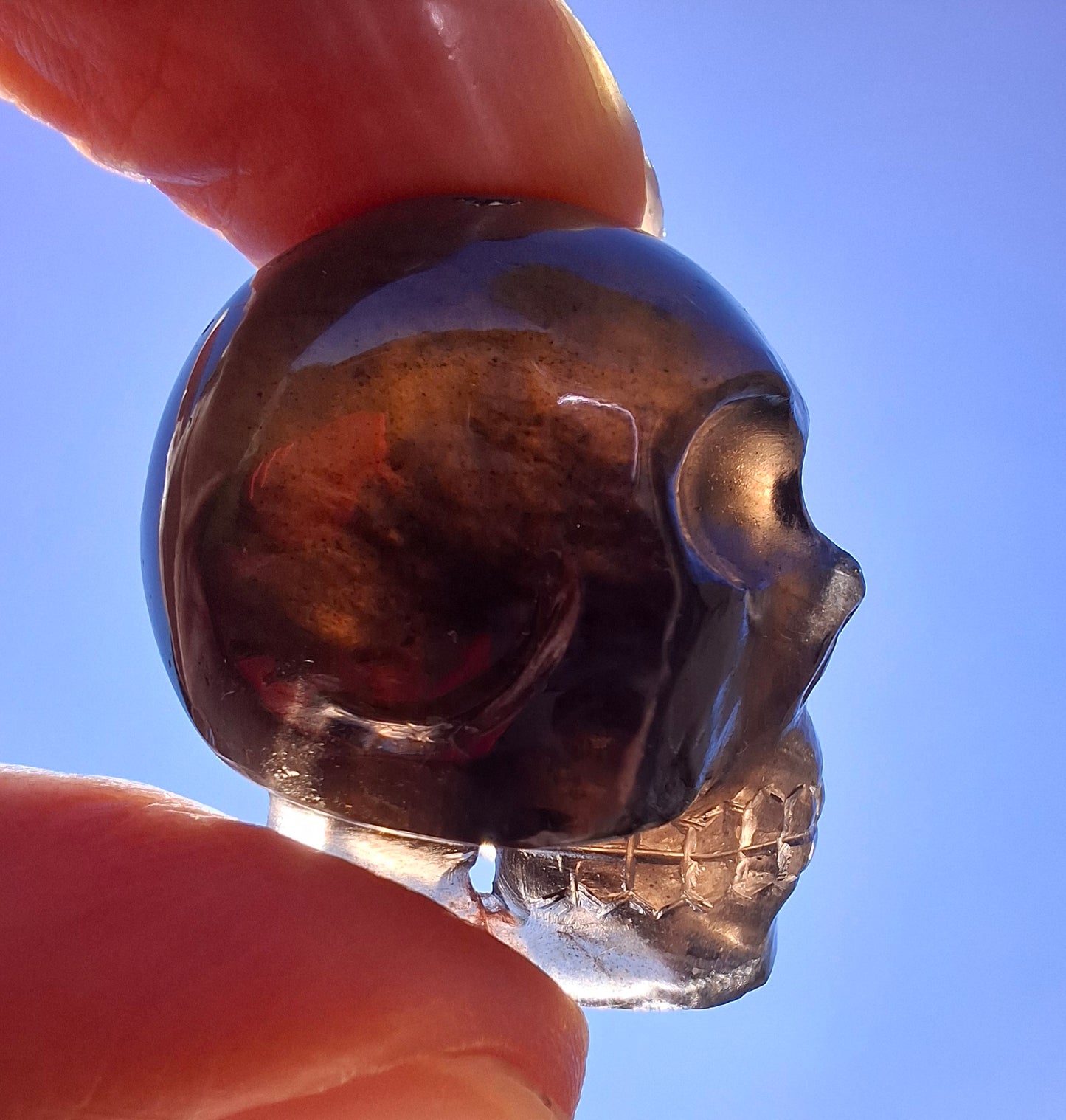 Agni Manitite SKULL Carving, 18.88g, Crystal (Ref: Ag S4)