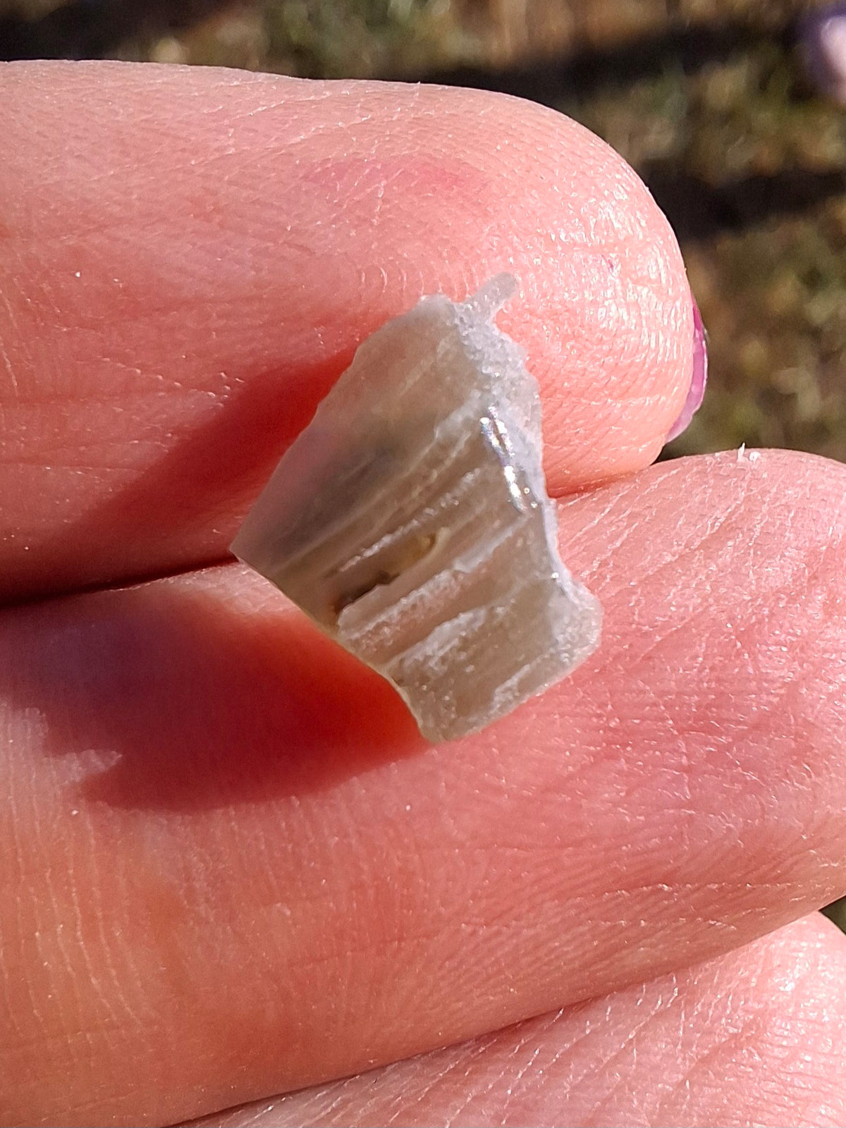 Moldavite Piece, SNOWFLAKE, FROSTED, BRUSNA, 0.28g, Tektite (Ref: 1504)
