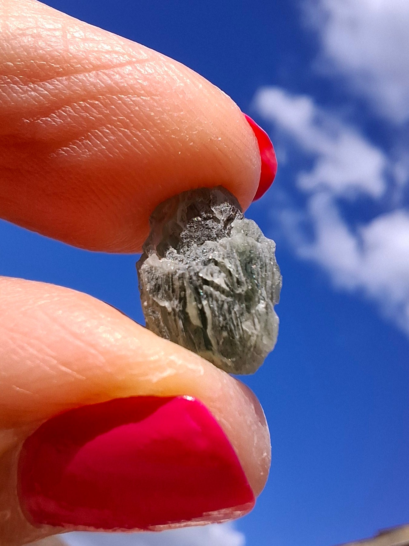 Moldavite Piece, SNOWFLAKE, FROSTED, BRUSNA, Tektite (Ref: 1492)