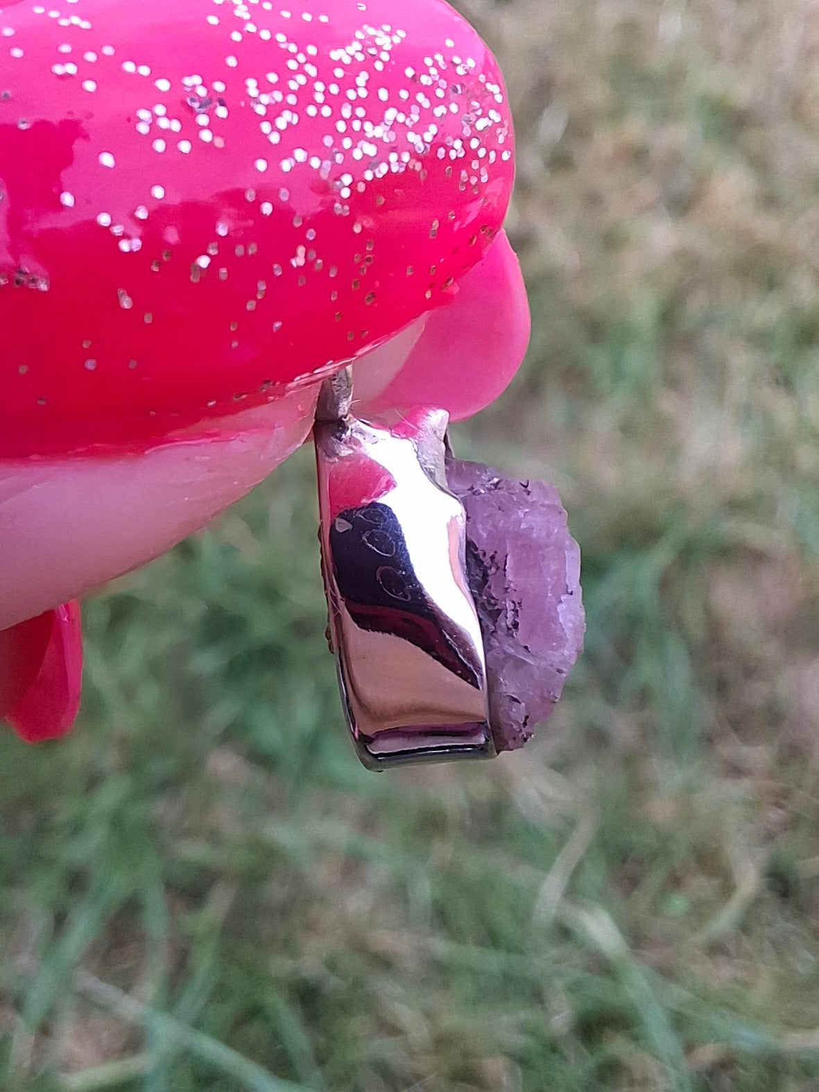 Pink Tourmaline Pendant, 925 Silver, Crystal (Ref: PT85)