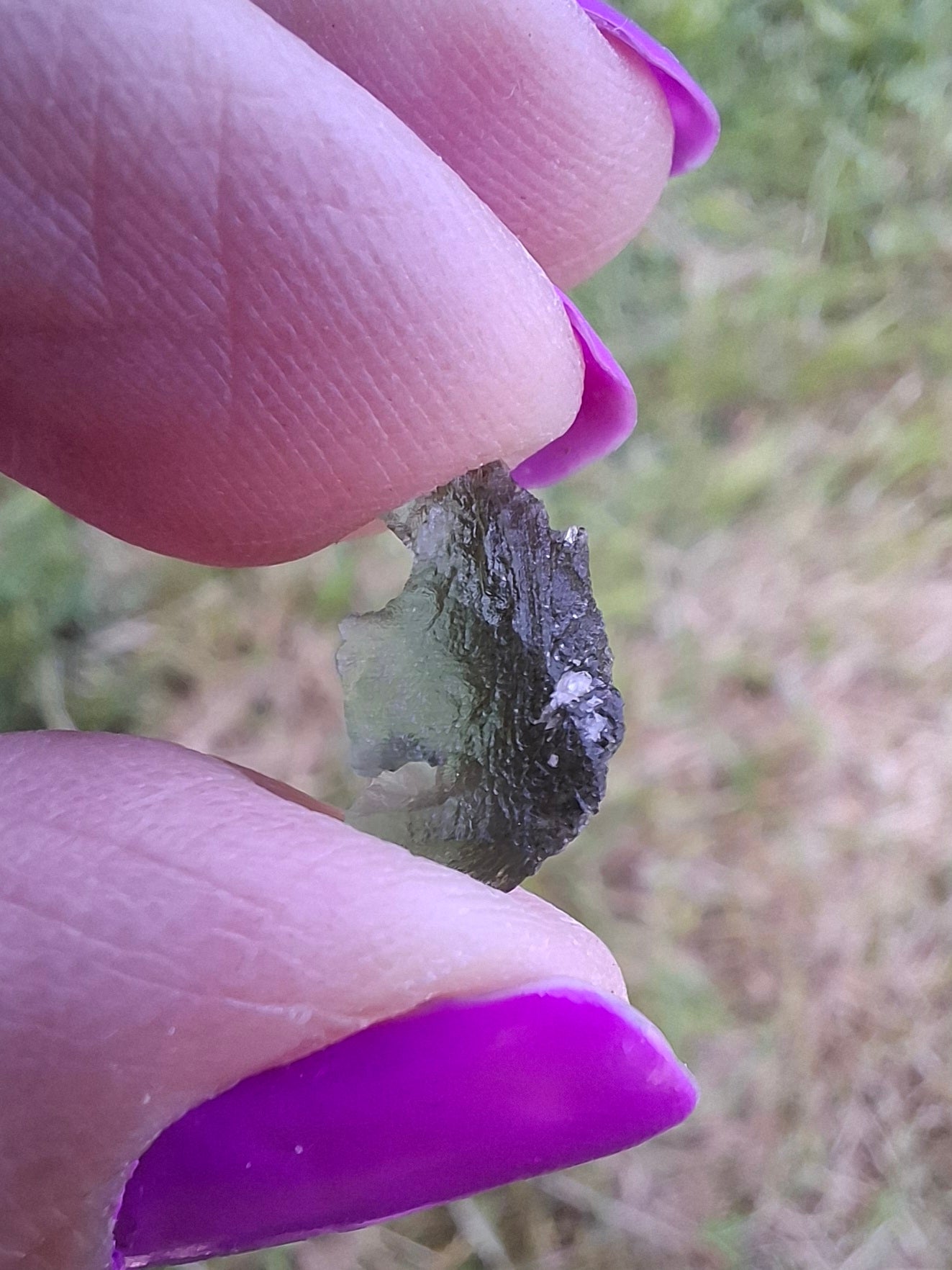 Moldavite Piece, 0.51g, Tektite (Ref: 1450)