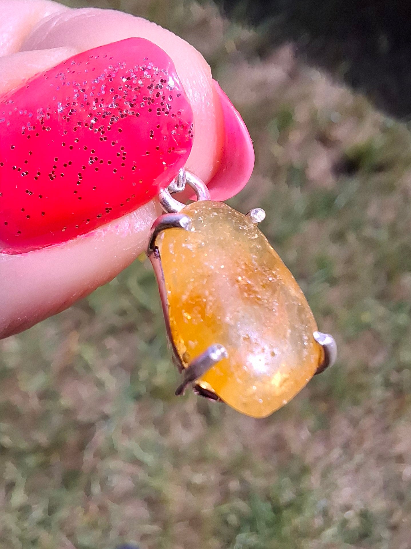 Baltic Amber Pendant, 925 Silver, Fossil (Ref: AP23)