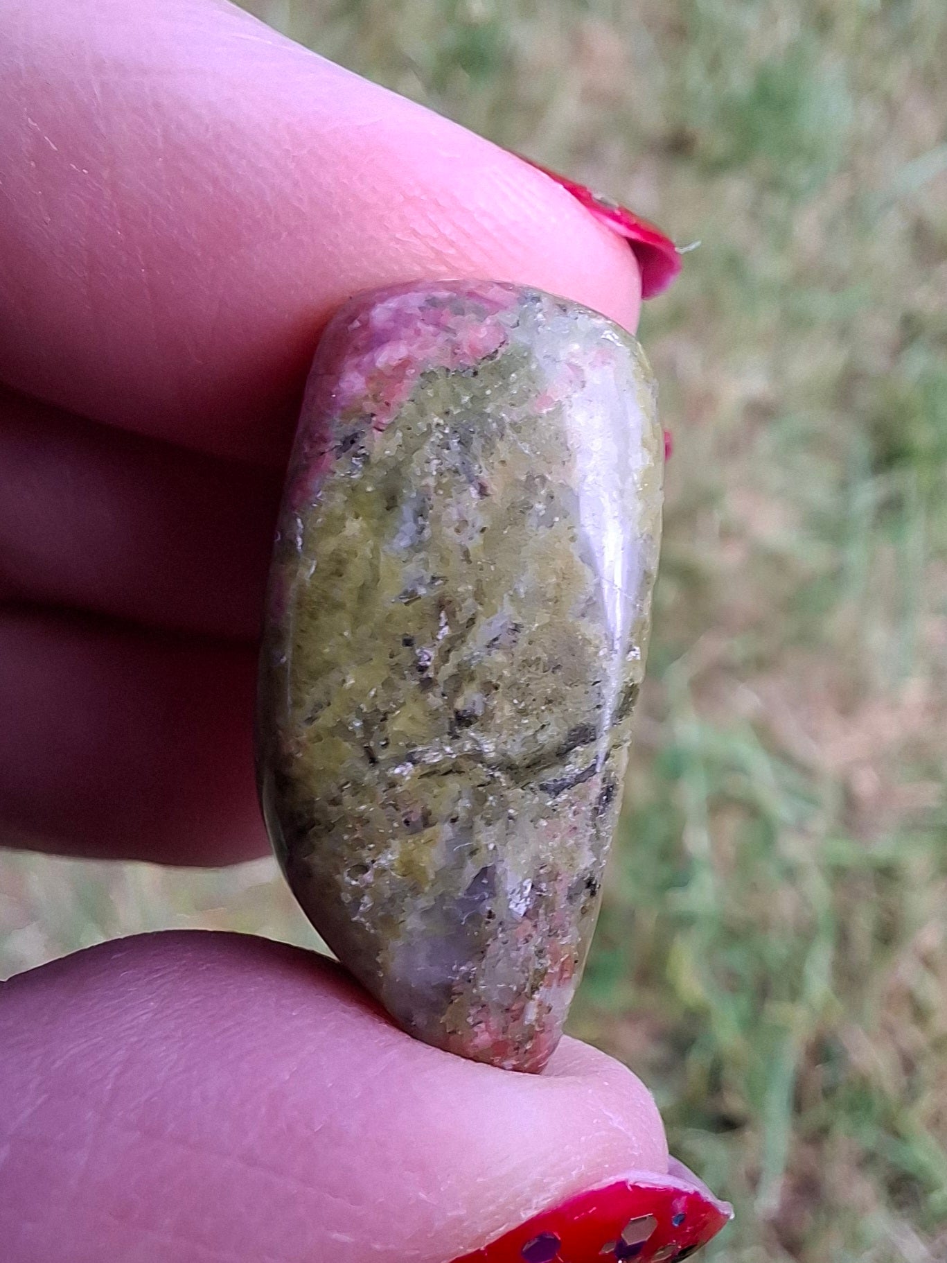 Unakite, Tumble Stone, Crystal (Ref: T186)