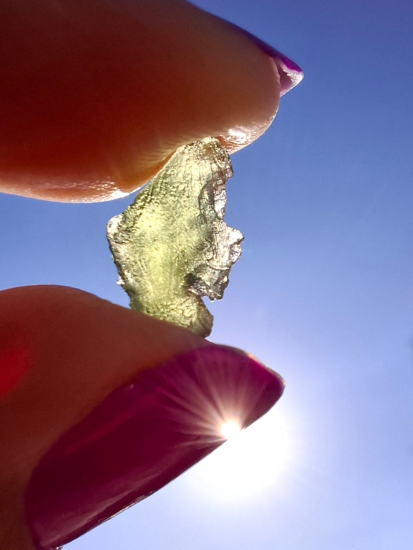 Moldavite Piece, 0.51g, Tektite (Ref: 1450)