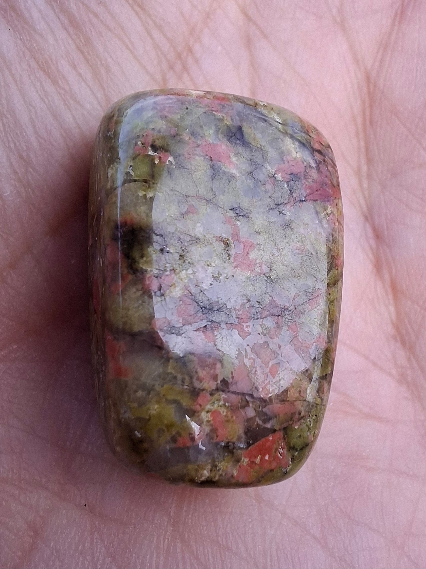 Unakite, Tumble Stone, Crystal (Ref: T183)
