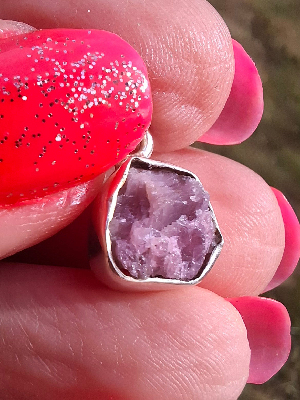 Punk Tourmaline Pendant, 925 Silver, Crystal (Ref: PT9)